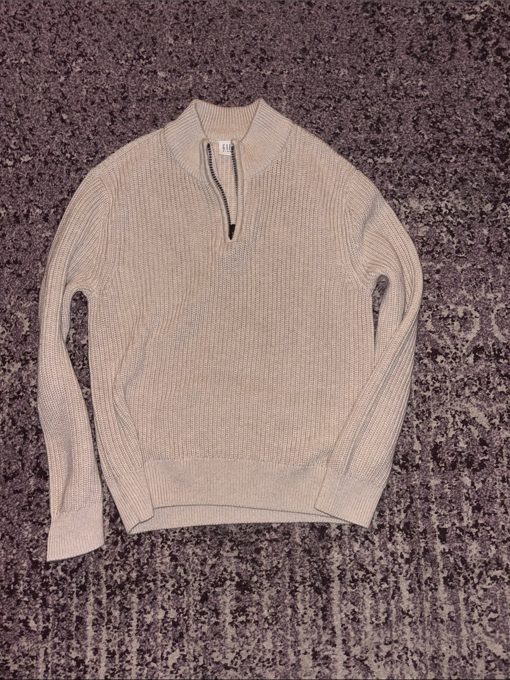 GAP boys  Half-Zip Sweater in Light Beige